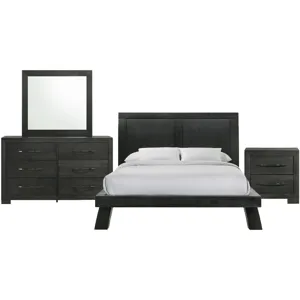 Allan Black 4PC Queen Set w/NS