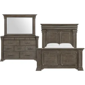 Kings Court Grey 3PC Set w/Queen Bed