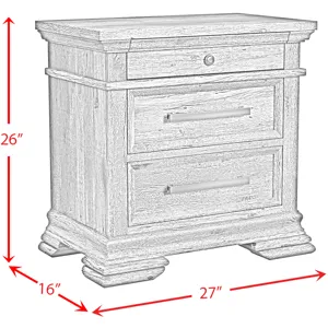 Park Ridge Charcoal 4PC Set w/Queen Panel Bed & NS