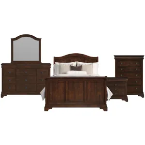 Cameron Cherry 5PC Set w/Queen SL Bed
