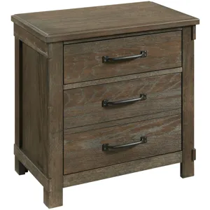 Scott Dark 4PC Set w/Queen Storage Bed & NS