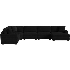 Arizona Steno Black Sectional 6PC Set