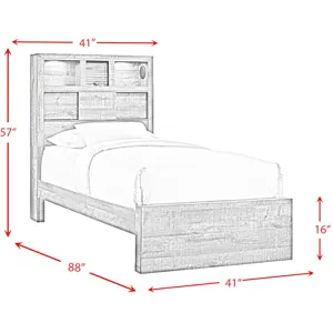 Bailey Drift 4PC Twin Music Bed Set
