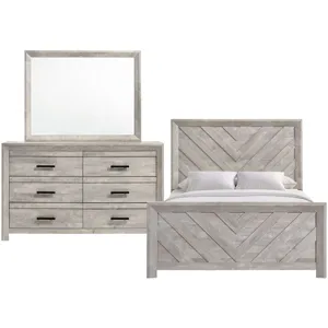 Eleanor White 3PC Set w/Queen Bed