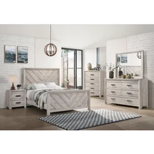 Eleanor White 3PC Set w/Queen Bed
