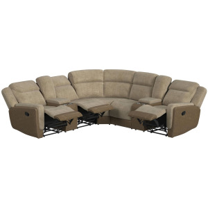 Hornet Rancho Beige Sectional 3PC Set w/2 Recliners