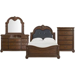 Cadenza Brown (BAC) 4PC Queen Set w/CH