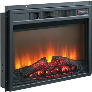 Rosalie Black 4PC Set w/71" TV Console with Fireplace Insert (Ships in 4 Boxes)