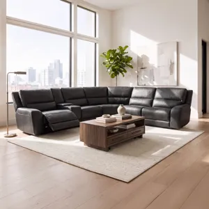 Black Hawk Simba Black Sectional 6PC Set - (3)P2