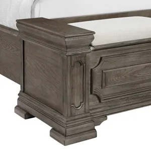 Kings Court Grey 3PC Set w/Queen Storage Bed
