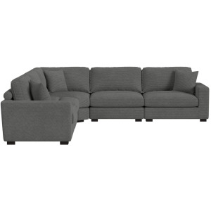 Arizona Steno Charcoal 5PC Sectional Set