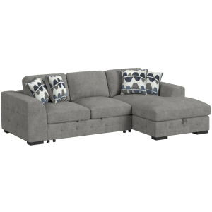 Kirkland Spark Grey Sectional 2PC Set
