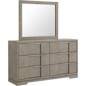 Kelis Grey 4PC Set w/Queen Bed w/ LED Strip & NS