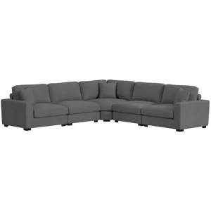 Arizona Steno Charcoal 5PC Sectional Set