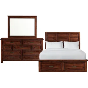 Sullivan Rich Cherry 3PC Set w/Queen Bed