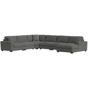 Arizona Steno Charcoal Sectional 6PC Set
