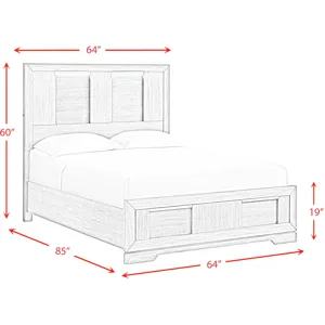 Kelis Grey 4PC Set w/Queen Bed w/ LED Strip & NS