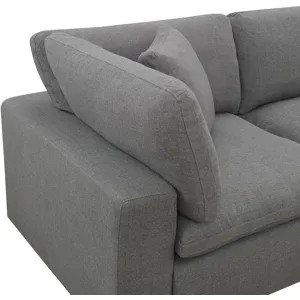 Cloud 9 Garrison Charcoal 4PC Sectional & Ottoman