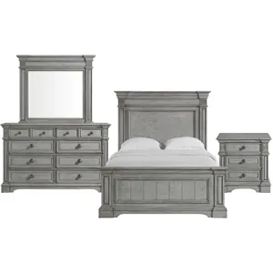 Glenmore Aged Grey 4PC Set w/Queen Bed & NS