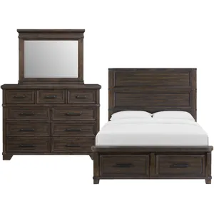 Colorado City Charcoal 3PC Set w/Queen Bed