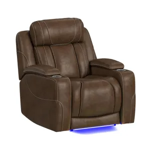 Phantom P3 Recliner with 7 color LED in Leather Gel Umber