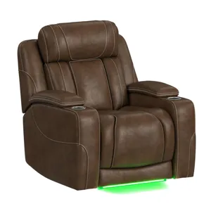 Phantom P3 Recliner with 7 color LED in Leather Gel Umber