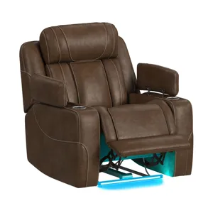 Phantom P3 Recliner with 7 color LED in Leather Gel Umber