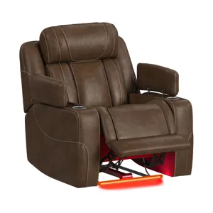 Phantom P3 Recliner with 7 color LED in Leather Gel Umber