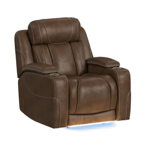 Phantom P3 Recliner with 7 color LED in Leather Gel Umber
