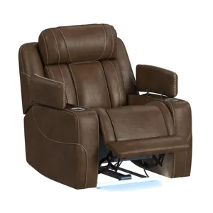 Phantom P3 Recliner with 7 color LED in Leather Gel Umber