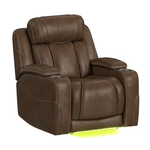 Phantom P3 Recliner with 7 color LED in Leather Gel Umber