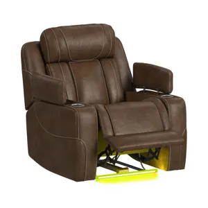 Phantom P3 Recliner with 7 color LED in Leather Gel Umber
