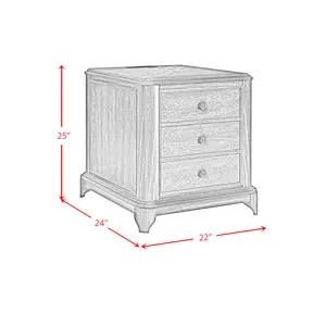 Phillipe 2-Drawer Cabinet with USB in Cherry