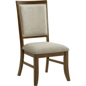 Phillipe Dining Side Chair with Grey Fabric in Cherry (2 Per Carton)