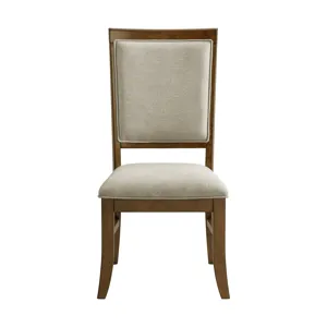 Phillipe Dining Side Chair with Grey Fabric in Cherry (2 Per Carton)