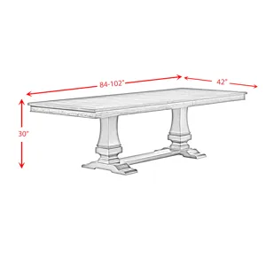 Phillipe Dining Table with with 18\" Leaf in Cherry