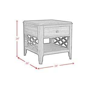 Phillipe End Table in Cherry
