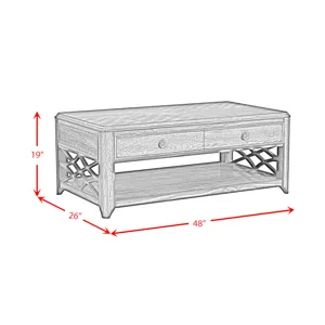 Phillipe Lift-Top Coffee Table in Cherry