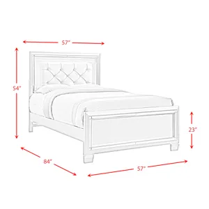 Platinum Youth Full Platform Bed