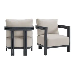 Playa Chair - Dark Grey and Olefin Beige (2 Per Carton)