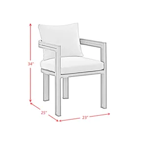 Playa Dining Chair - Dark Grey and Olefin Beige (2 Per Carton)