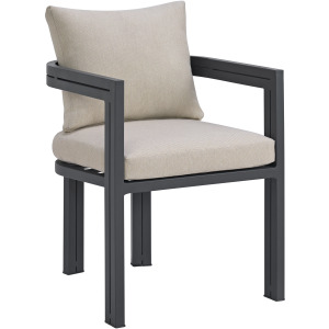 Playa Dining Chair - Dark Grey and Olefin Beige (2 Per Carton)