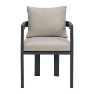 Playa Dining Chair - Dark Grey and Olefin Beige (2 Per Carton)