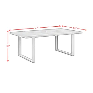 Playa Dining Table - Dark Grey