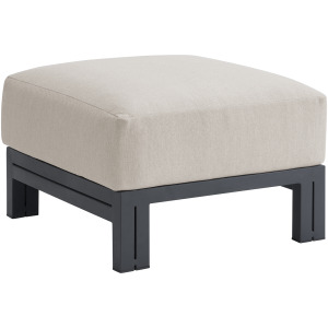 Playa Ottoman - Dark Grey and Olefin Beige