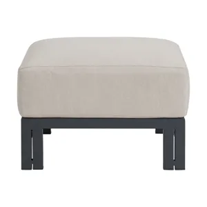 Playa Ottoman - Dark Grey and Olefin Beige