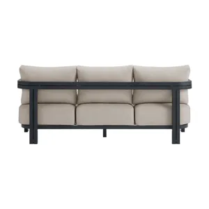 Playa Sofa - Dark Grey and Olefin Beige with 2 Pillows