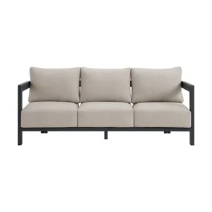 Playa Sofa - Dark Grey and Olefin Beige with 2 Pillows