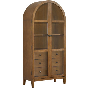 Portico Display Cabinet in Brown Oak
