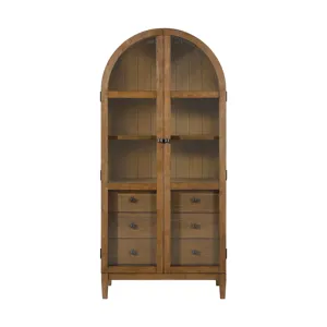 Portico Display Cabinet in Brown Oak